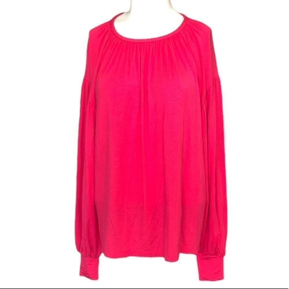 NWT Ann Taylor size small pink long sleeve peasant top